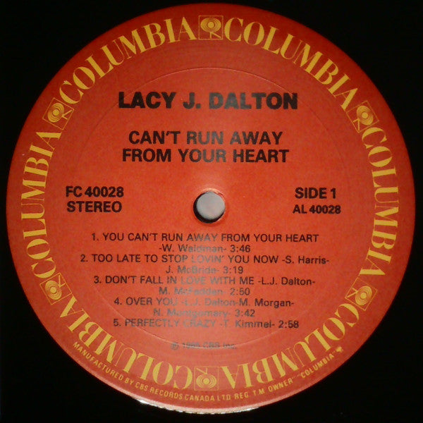 Lacy J. Dalton : Can't Run Away From Your Heart (LP, Album)
