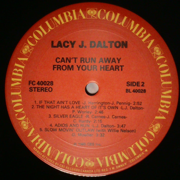 Lacy J. Dalton : Can't Run Away From Your Heart (LP, Album)