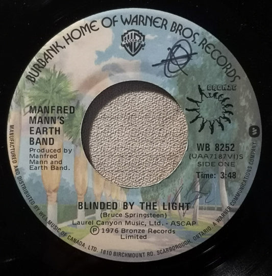 Manfred Mann's Earth Band : Blinded By The Light (7", Single)