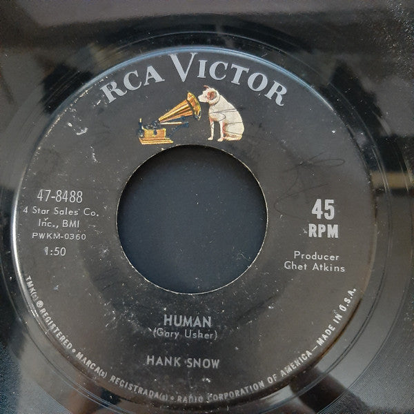 Hank Snow : The Wishing Well (Down In The Well) / Human (7", Single, Ind)