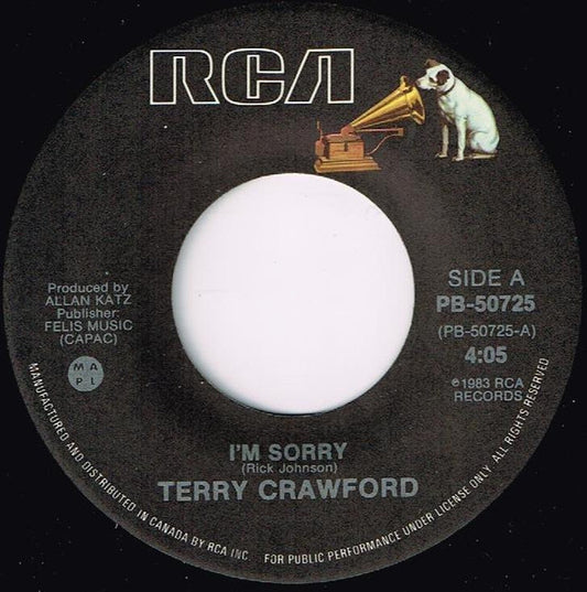 Terry Crawford : I'm Sorry (7", Single)