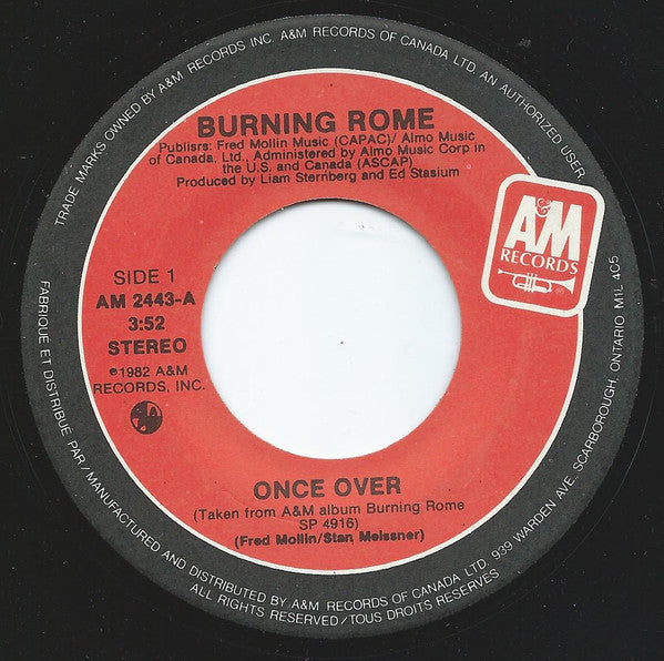 Burning Rome (2) : Once Over (7", Single)