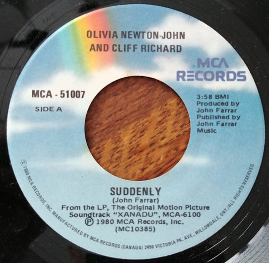 Olivia Newton-John, Cliff Richard : Suddenly / You Made Me Love You (7", Single)
