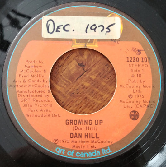 Dan Hill : Growing Up / People (7", Single)