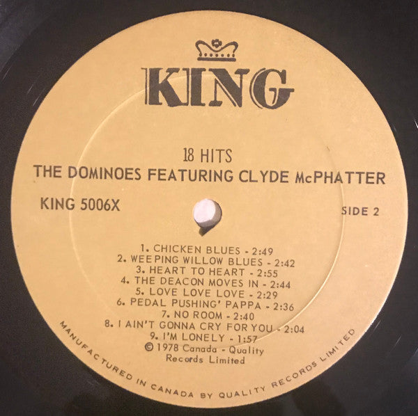 The Dominoes Featuring Clyde McPhatter : 18 Hits Volume Two (LP, Comp)