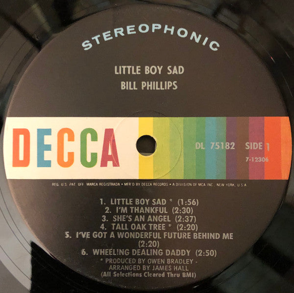 Bill Phillips (4) : Little Boy Sad (LP, Album, Pin)