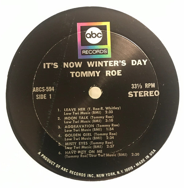 Tommy Roe : It's Now Winter's Day (LP, Album, Mon)