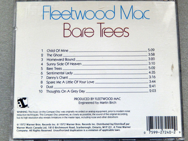 Fleetwood Mac : Bare Trees (CD, Album, RE, RM)
