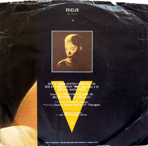 Eurythmics : Julia (7", Single)