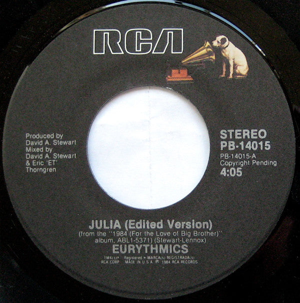 Eurythmics : Julia (7", Single)