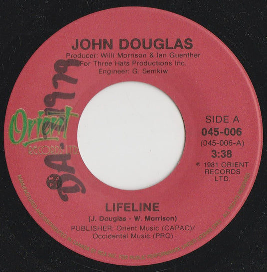 John Douglas* : Lifeline (7", Single)