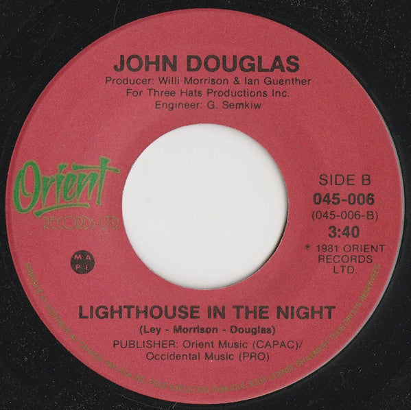 John Douglas* : Lifeline (7", Single)