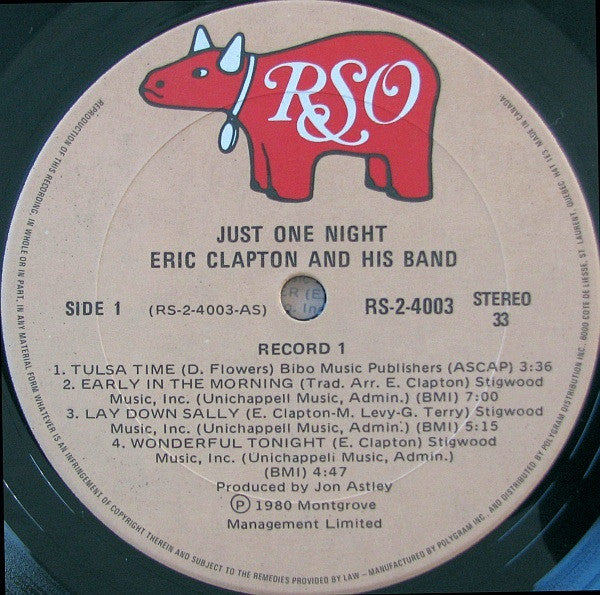 Eric Clapton : Just One Night (2xLP, Album, Gat)