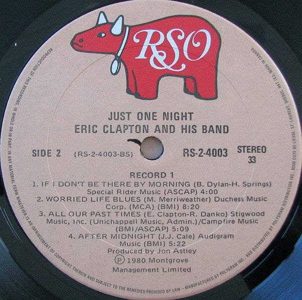 Eric Clapton : Just One Night (2xLP, Album, Gat)