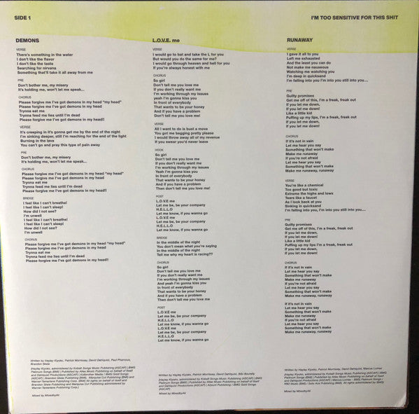 Hayley Kiyoko : I’m Too Sensitive For This Shit (12", EP, Ltd, App)