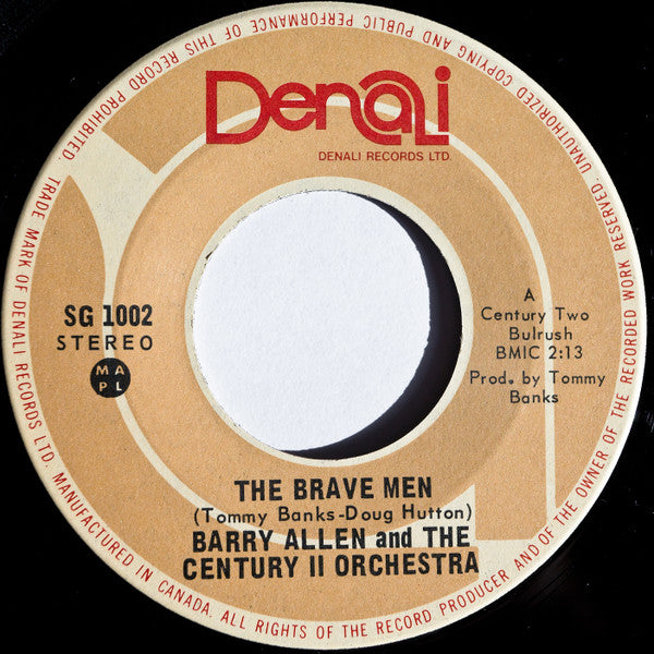 John Antle, Barry Allen, Century II Orchestra : 1874-1974 Alberta · RCMP Century Celebrations (7")