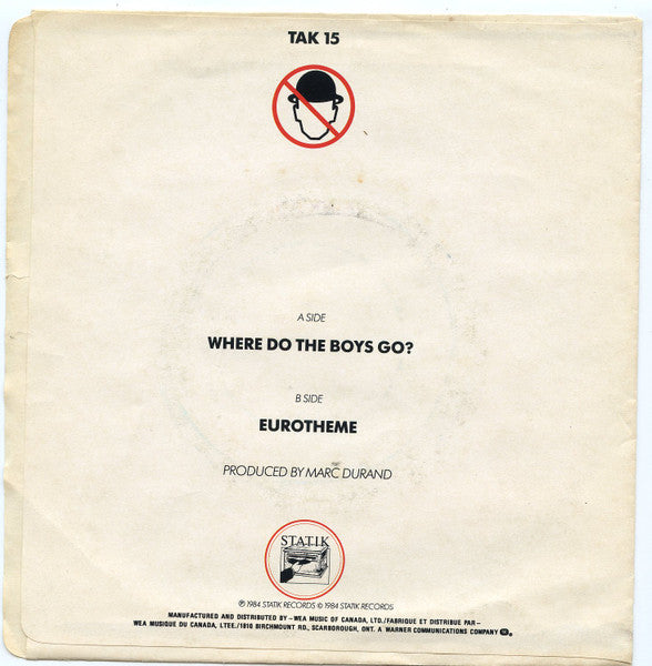 Men Without Hats : Where Do The Boys Go? (7", Single)