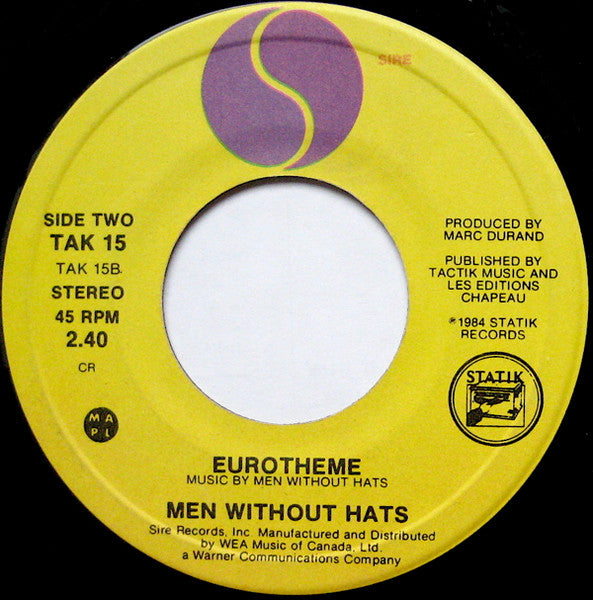 Men Without Hats : Where Do The Boys Go? (7", Single)