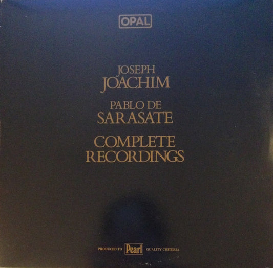 Joseph Joachim, Pablo de Sarasate : Complete recordings (LP, Mono)