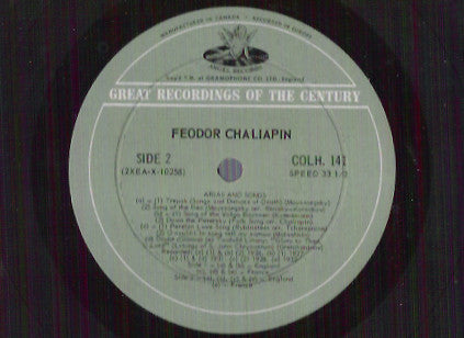 Feodor Chaliapin : Arias And Songs (LP, Comp)