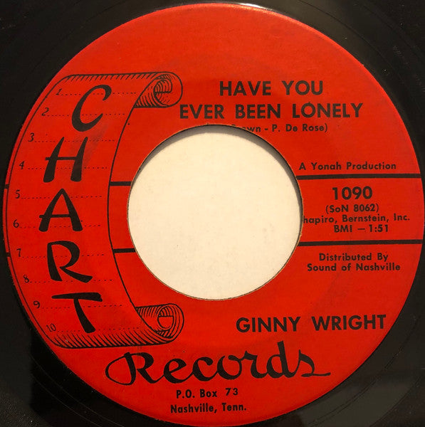 Ginny Wright : Happy Anniversary / Have You Ever Been Lonely (7")