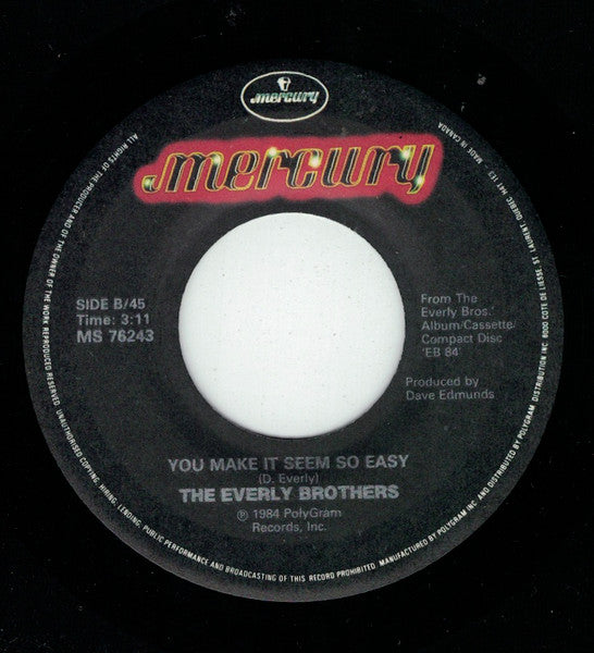 Everly Brothers : Born Yesterday (7", Single)