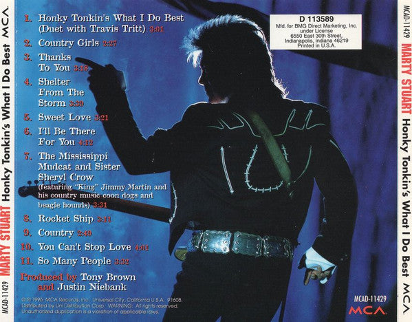 Marty Stuart : Honky Tonkin's What I Do Best (CD, Album, Club)