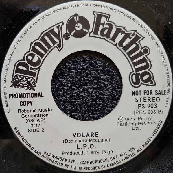 Larry Page Orchestra : I'm Hooked On You / Volare (7", Single, Promo)