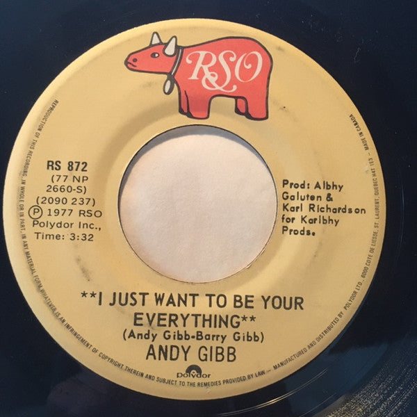 Andy Gibb : I Just Want To Be Your Everything (7", Single)