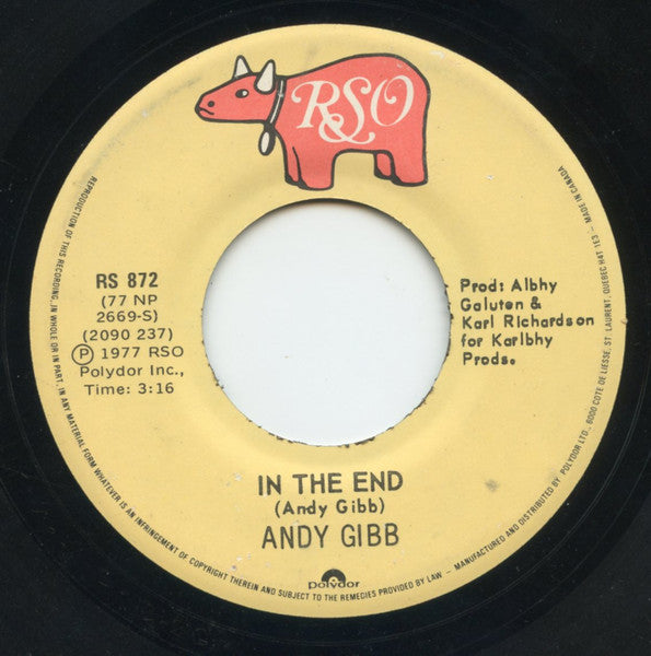 Andy Gibb : I Just Want To Be Your Everything (7", Single)