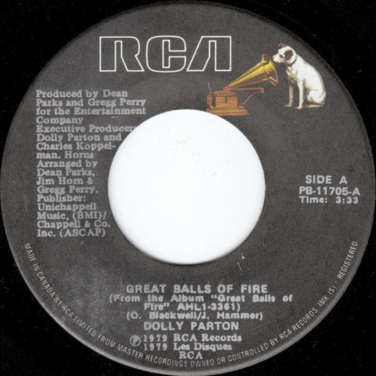 Dolly Parton : Great Balls Of Fire (7", Single)