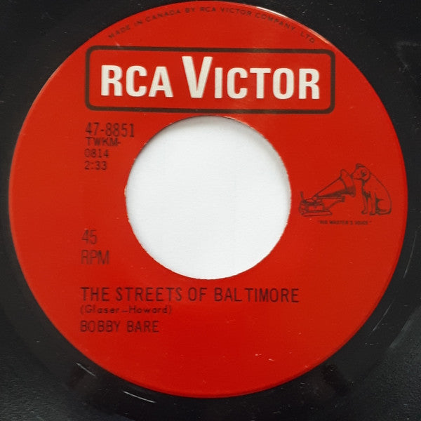 Bobby Bare : The Streets Of Baltimore / She Took My Sunshine Away (7", Single)