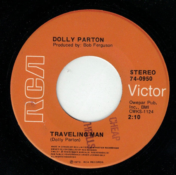Dolly Parton : Traveling Man (7", Single)