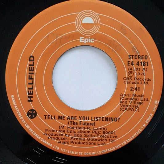 Hellfield : Tell Me Are You Listening? (The Future) (7")