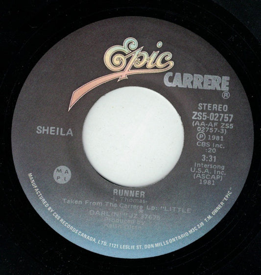 Sheila (5) : Runner (7", Single)