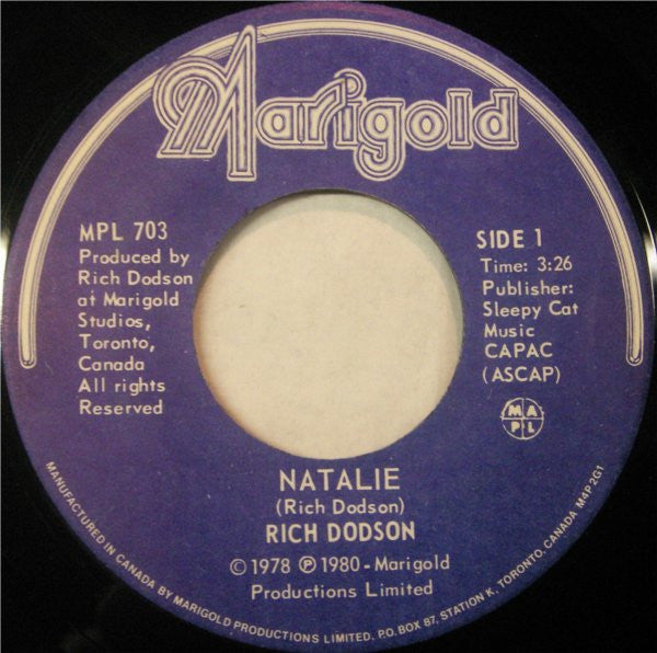 Rich Dodson : Natalie (7")