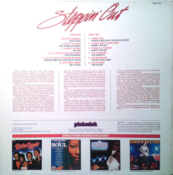 Various : Steppin' Out (The Sound Of Philadelphia Vol.1) (LP, Comp)