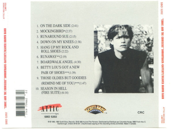 John Cafferty And The Beaver Brown Band : Eddie And The Cruisers (Original Motion Picture Soundtrack) (CD, Album, Club, RE)