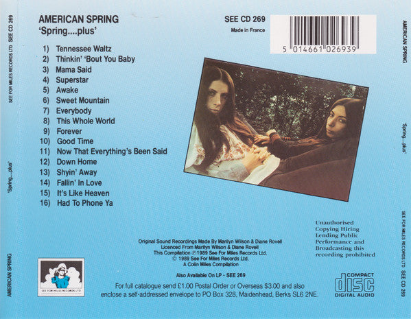 American Spring* : Spring...Plus (CD, Album, RE)