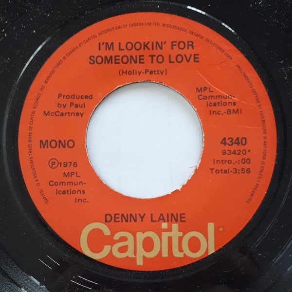 Denny Laine : It's So Easy-Listen To Me (Medley) (7")