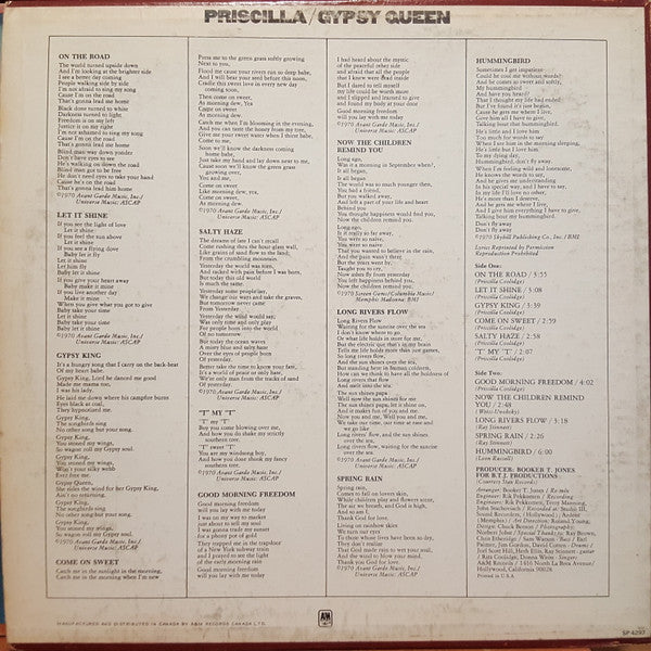 Priscilla Coolidge : Gypsy Queen (LP, Album)