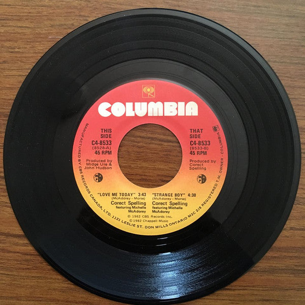 Corect Spelling Featuring Michelle McAdorey : Love Me Today (7", Single)