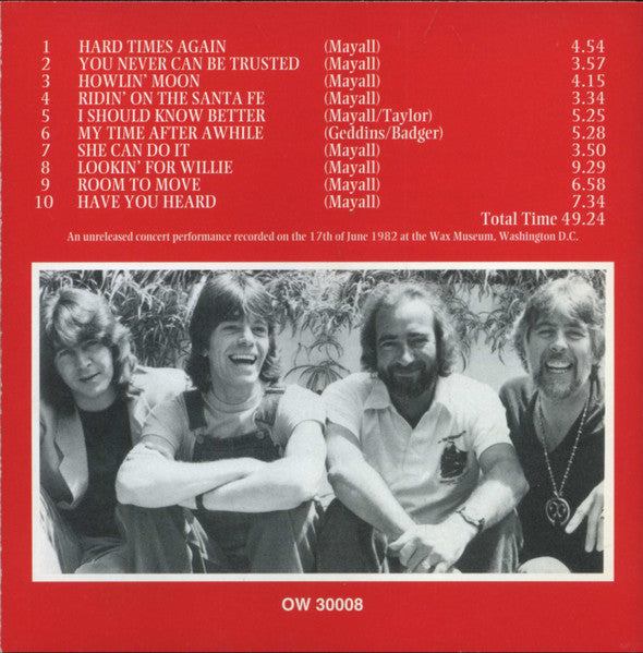 John Mayall & The Bluesbreakers : The 1982 Reunion Concert (CD, Album, RE)