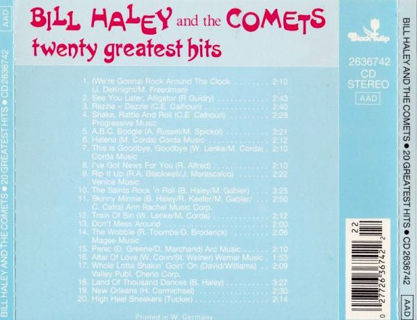 Bill Haley And The Comets* : Twenty Greatest Hits (CD, Comp)