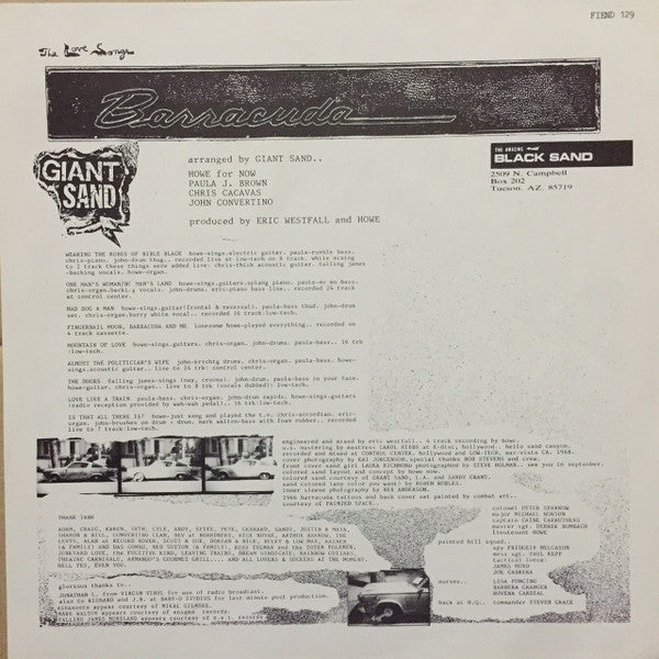 Giant Sand : The Love Songs (LP, Album)