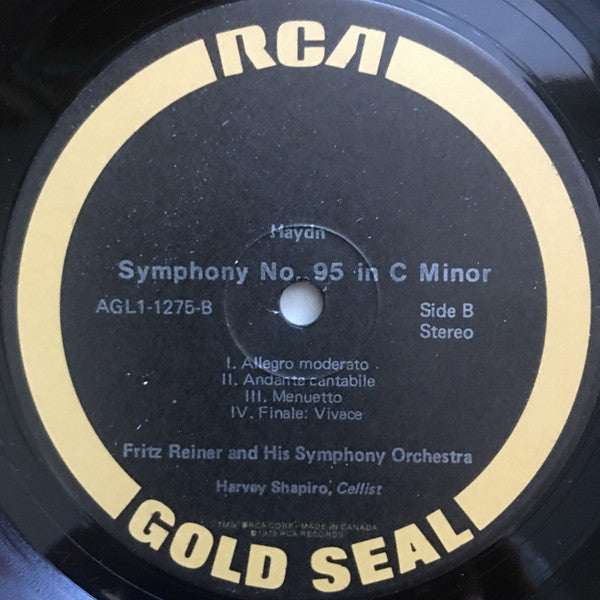 Joseph Haydn - Fritz Reiner : "Clock" Symphony No. 101 In D / Symphony No. 95 In C Minor (LP, Album)