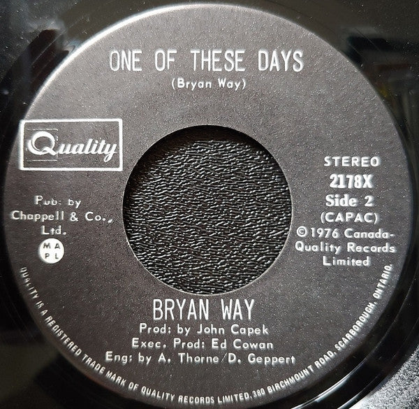 Bryan Way : Carnival Queen (7", Single)