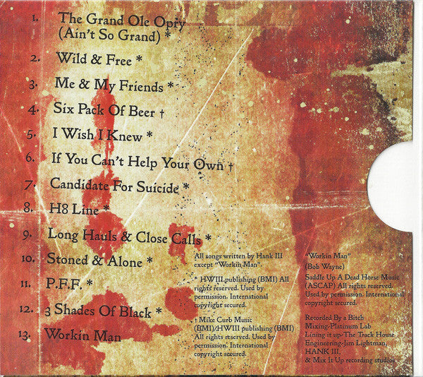 Hank Williams III : Damn Right Rebel Proud (CD, Album)
