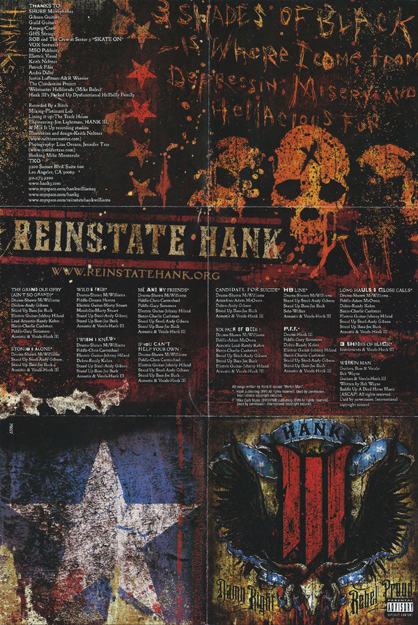 Hank Williams III : Damn Right Rebel Proud (CD, Album)