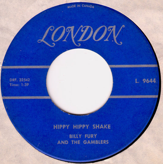 Billy Fury with The Gamblers (4) : Hippy Hippy Shake / Glad All Over (7", Single, Mono)